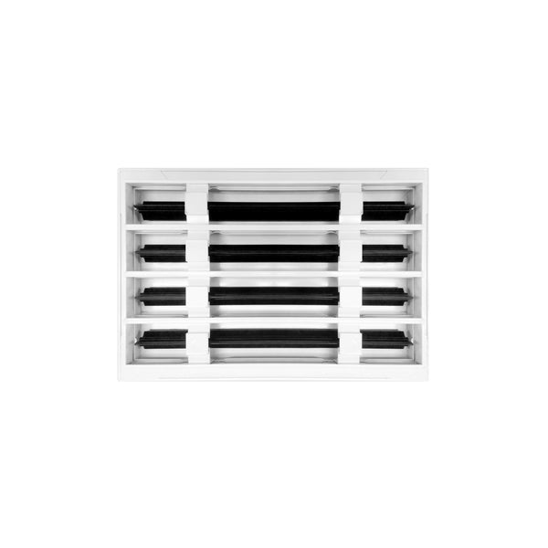 Back of 12x8 Modern Air Vent Cover White - 12x8 Standard Linear Slot Diffuser White - Texas Buildmart