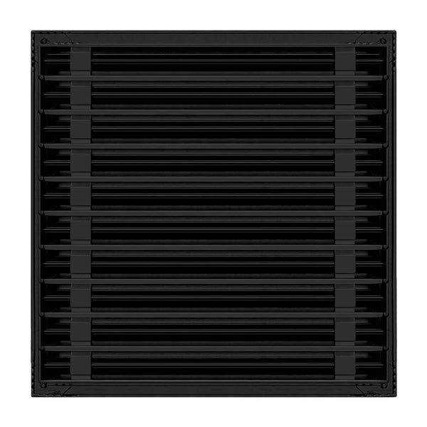 Back of 20x20 Modern Air Vent Cover Black - 20x20 Standard Linear Slot Diffuser Black - Texas Buildmart