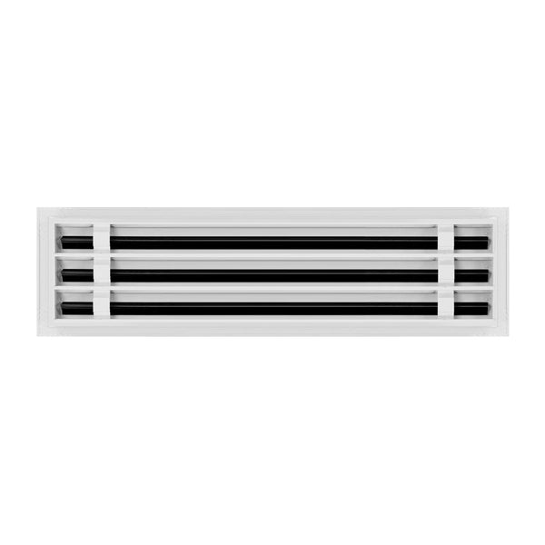 Back of 22x6 Modern Air Vent Cover White - 22x6 Standard Linear Slot Diffuser White - Texas Buildmart