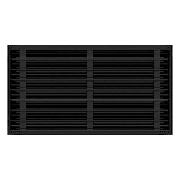 Back of 30x16 Modern Air Vent Cover Black - 30x16 Standard Linear Slot Diffuser Black - Texas Buildmart