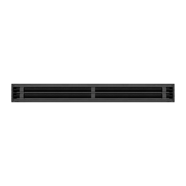 Back of 36 Inch 2 slot Linear Air Vent Cover Black - 36 Inch 2 slot Linear Diffuser Black - Texas Buildmart