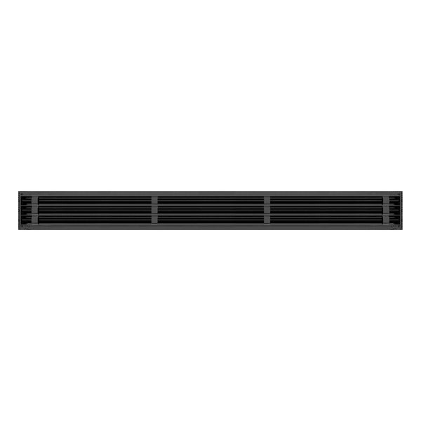 Back of 48 Inch 3 slot Linear Air Vent Cover Black - 48 Inch 3 slot Linear Diffuser Black - Texas Buildmart