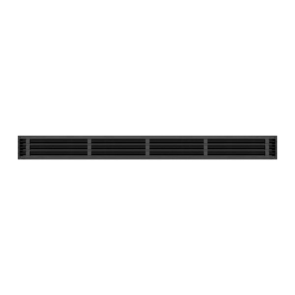 BUILDMART - 60" Black Linear Slot Diffuser - 3 Slot - Triple Slot - Decorative Aluminum Air Vent - Heating and Cooling Modern AC Vent Cover for Ceiling, Walls & Floors - Texas Buildmart