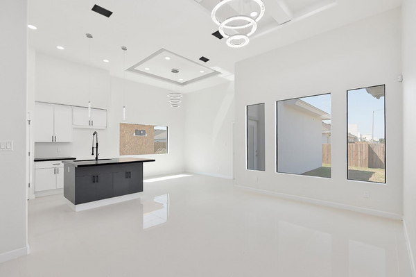 Lifestyle 1 of 25x6 Modern Air Vent Cover Black - 25x6 Standard Linear Slot Diffuser Black - Texas Buildmart