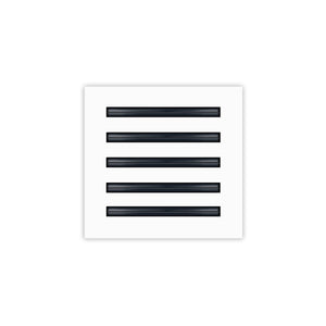 Front of 10x10 Modern Air Vent Cover White - 10x10 Standard Linear Slot Diffuser White - Texas Buildmart
