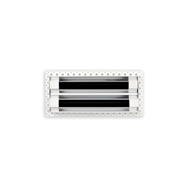BUILDMART - 10x4 MUD-IN Air Vent Cover - Drywall Mud-in White Air Vent - Mud Linear Slot Diffuser - Register Grille for Ceiling and Walls - Texas Buildmart