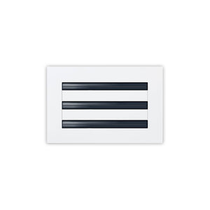 Front of 10x6 Modern Air Vent Cover White - 10x6 Standard Linear Slot Diffuser White - Texas Buildmart