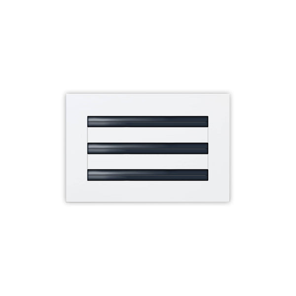Front of 10x6 Modern Air Vent Cover White - 10x6 Standard Linear Slot Diffuser White - Texas Buildmart