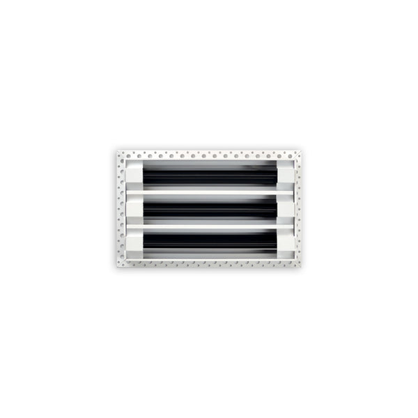 BUILDMART - 10x6 MUD-IN Air Vent Cover - Drywall Mud-in White Air Vent - Mud Linear Slot Diffuser - Register Grille for Ceiling and Walls - Texas Buildmart