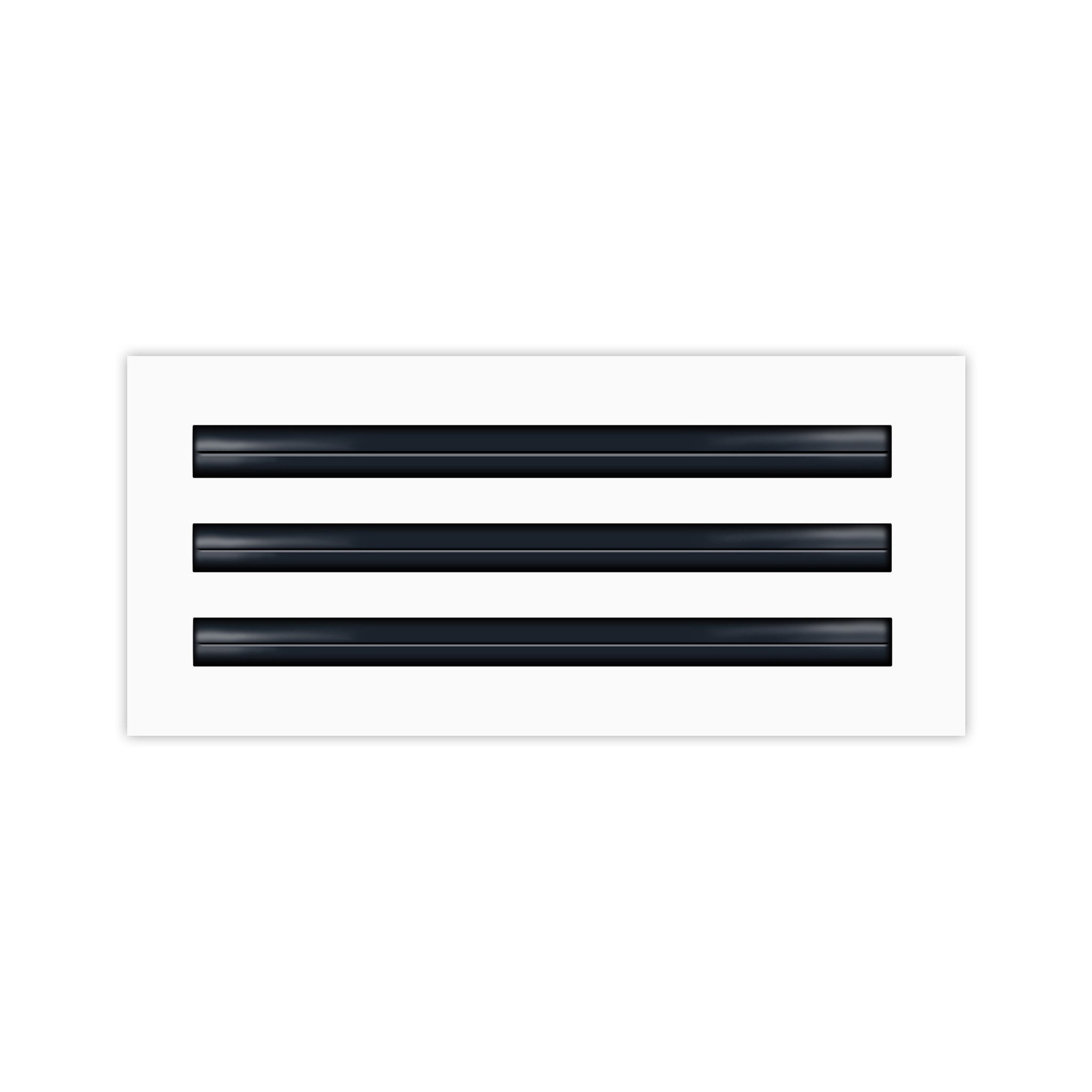 Front of 12 Inch 3 Slot Linear Air Vent Cover White - 12 Inch 3 Slot Linear Diffuser White - Texas Buildmart
