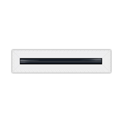 BUILDMART - 12" MUD-IN Linear Slot Diffuser - 1 Slot - Air Vent Cover - Drywall Mud In White Air Vent - Mud Linear Slot Diffuser - Register Grille for Ceiling and Walls - Texas Buildmart