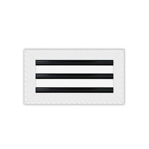 BUILDMART - 12x6 MUD-IN Air Vent Cover - Drywall Mud-in White Air Vent - Mud Linear Slot Diffuser - Register Grille for Ceiling and Walls - Texas Buildmart