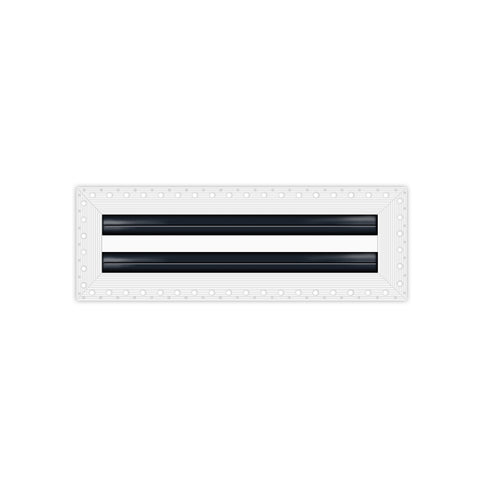 BUILDMART - 12" MUD-IN Linear Slot Diffuser - 2 Slot - Air Vent Cover - Drywall Mud In White Air Vent - Mud Linear Slot Diffuser - Register Grille for Ceiling and Walls - Texas Buildmart