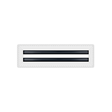 BUILDMART - 14x4 MUD-IN Air Vent Cover - Drywall Mud-in White Air Vent - Mud Linear Slot Diffuser - Register Grille for Ceiling and Walls - Texas Buildmart