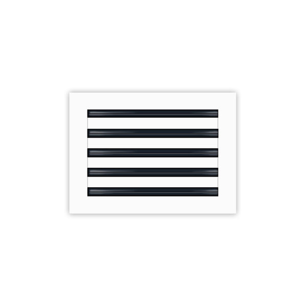 Front of 14x10 Modern Air Vent Cover White - 14x10 Standard Linear Slot Diffuser White - Texas Buildmart