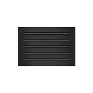 Front of 14x10 Modern Air Vent Cover Black - 14x10 Standard Linear Slot Diffuser Black - Texas Buildmart