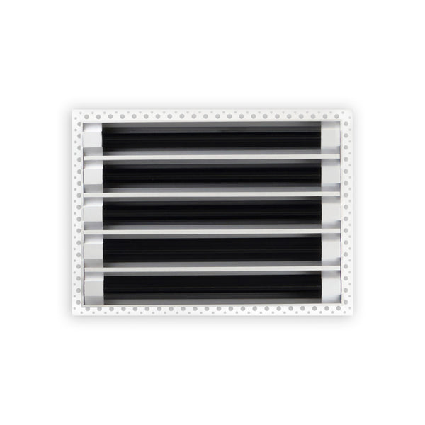 BUILDMART - 14x10 MUD-IN Air Vent Cover - Drywall Mud-in White Air Vent - Mud Linear Slot Diffuser - Register Grille for Ceiling and Walls - Texas Buildmart
