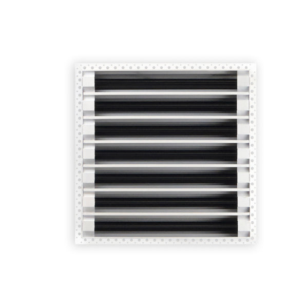 BUILDMART - 14x14 MUD-IN Air Vent Cover - Drywall Mud-in White Air Vent - Mud Linear Slot Diffuser - Register Grille for Ceiling and Walls - Texas Buildmart