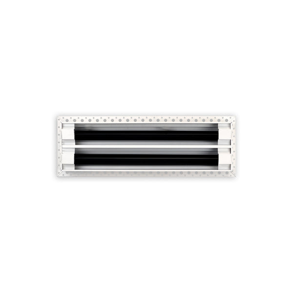 BUILDMART - 14x4 MUD-IN Air Vent Cover - Drywall Mud-in White Air Vent - Mud Linear Slot Diffuser - Register Grille for Ceiling and Walls - Texas Buildmart