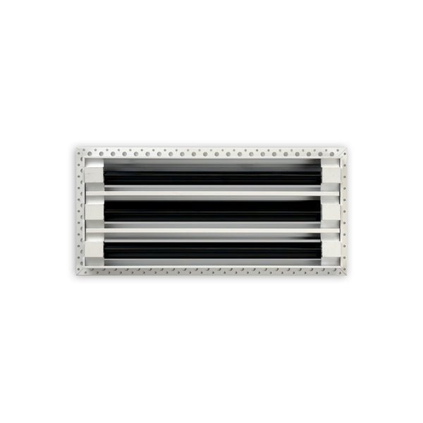 BUILDMART - 14x6 MUD-IN Air Vent Cover - Drywall Mud-in White Air Vent - Mud Linear Slot Diffuser - Register Grille for Ceiling and Walls - Texas Buildmart
