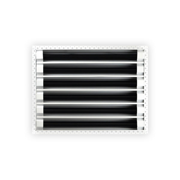 BUILDMART - 16x12 MUD-IN Air Vent Cover - Drywall Mud-in White Air Vent - Mud Linear Slot Diffuser - Register Grille for Ceiling and Walls - Texas Buildmart