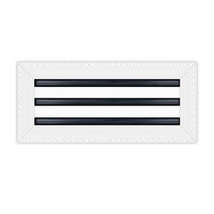 BUILDMART - 16x6 MUD-IN Air Vent Cover - Drywall Mud-in White Air Vent - Mud Linear Slot Diffuser - Register Grille for Ceiling and Walls - Texas Buildmart