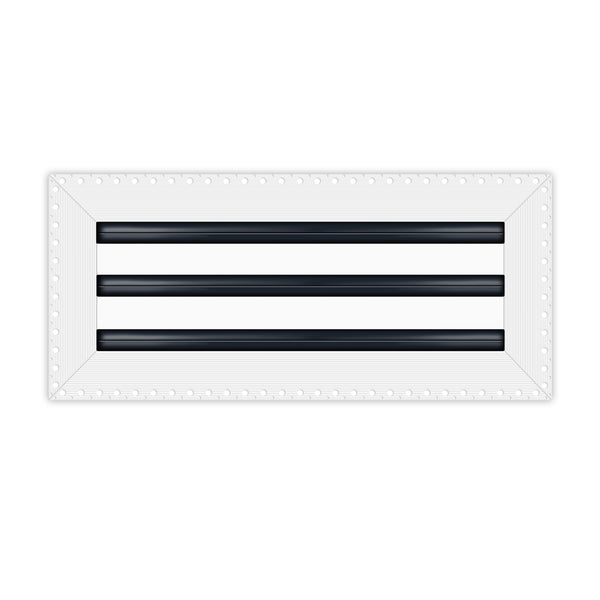 BUILDMART - 16x6 MUD-IN Air Vent Cover - Drywall Mud-in White Air Vent - Mud Linear Slot Diffuser - Register Grille for Ceiling and Walls - Texas Buildmart