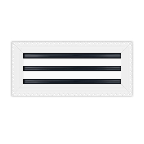 BUILDMART - 16x6 MUD-IN Air Vent Cover - Drywall Mud-in White Air Vent - Mud Linear Slot Diffuser - Register Grille for Ceiling and Walls - Texas Buildmart