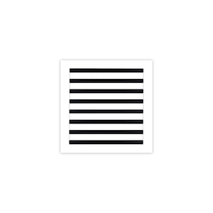 Side of 16x16 Modern Air Vent Cover White - 16x16 Standard Linear Slot Diffuser White - Texas Buildmart