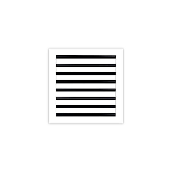 Side of 16x16 Modern Air Vent Cover White - 16x16 Standard Linear Slot Diffuser White - Texas Buildmart