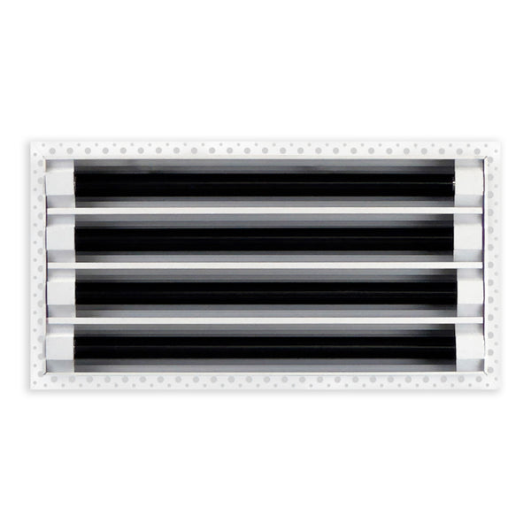 BUILDMART - 16x8 MUD-IN Air Vent Cover - Drywall Mud-in White Air Vent - Mud Linear Slot Diffuser - Register Grille for Ceiling and Walls - Texas Buildmart