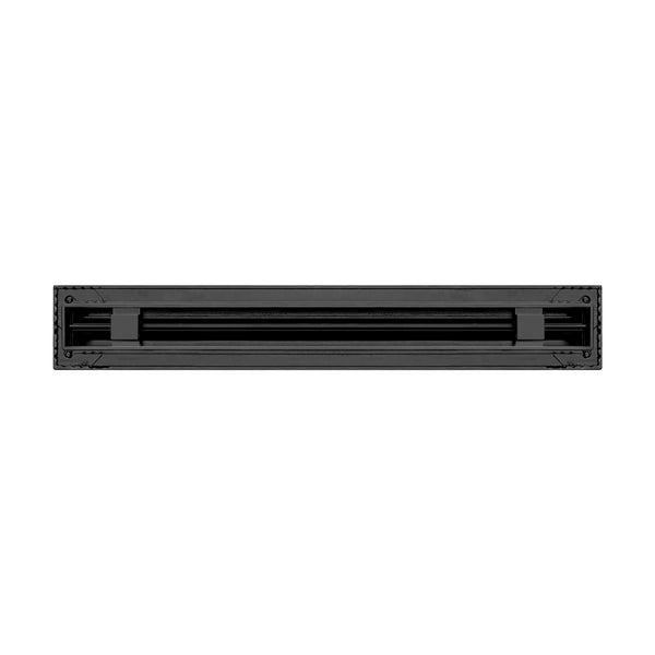 Back of 18 Inch 1 Slot Linear Air Vent Cover Black - 18 Inch 1 Slot Linear Diffuser Black - Texas Buildmart