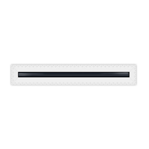 BUILDMART - 18" MUD-IN Linear Slot Diffuser - 1 Slot - Air Vent Cover - Drywall Mud In White Air Vent - Mud Linear Slot Diffuser - Register Grille for Ceiling and Walls - Texas Buildmart