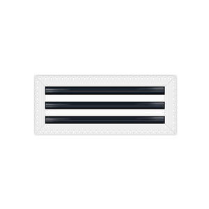 BUILDMART - 18" MUD-IN Linear Slot Diffuser - 3 Slot - Air Vent Cover - Drywall Mud In White Air Vent - Mud Linear Slot Diffuser - Register Grille for Ceiling and Walls - Texas Buildmart