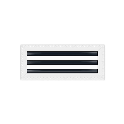BUILDMART - 18" MUD-IN Linear Slot Diffuser - 3 Slot - Air Vent Cover - Drywall Mud In White Air Vent - Mud Linear Slot Diffuser - Register Grille for Ceiling and Walls - Texas Buildmart