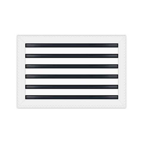 BUILDMART - 18x12 MUD-IN Air Vent Cover - Drywall Mud-in White Air Vent - Mud Linear Slot Diffuser - Register Grille for Ceiling and Walls - Texas Buildmart