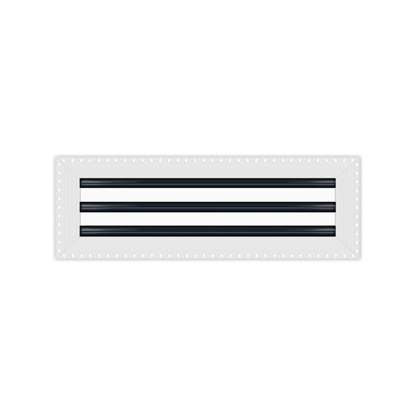 BUILDMART - 18x6 MUD-IN Air Vent Cover - Drywall Mud-in White Air Vent - Mud Linear Slot Diffuser - Register Grille for Ceiling and Walls - Texas Buildmart