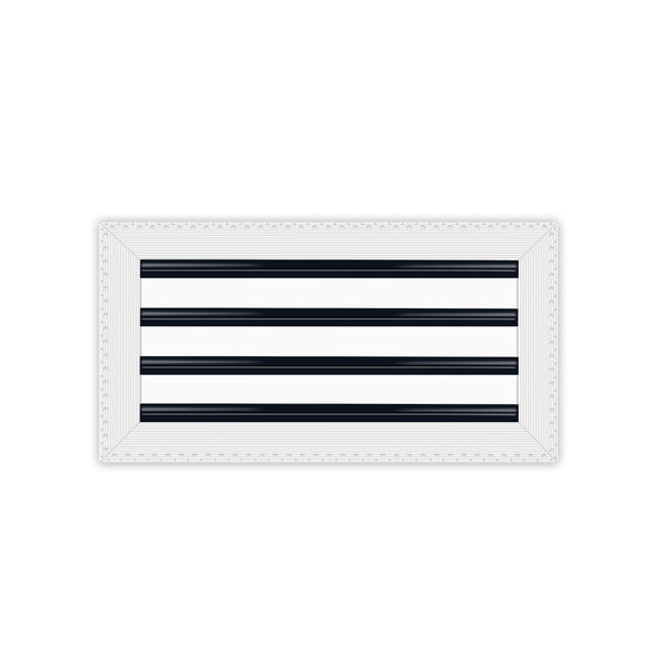 BUILDMART - 18x8 MUD-IN Air Vent Cover - Drywall Mud-in White Air Vent - Mud Linear Slot Diffuser - Register Grille for Ceiling and Walls - Texas Buildmart