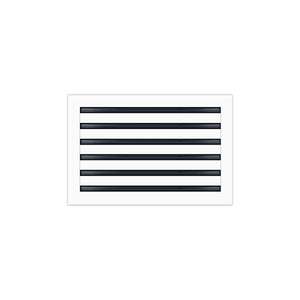 Side of 18x12 Modern Air Vent Cover White - 18x12 Standard Linear Slot Diffuser White - Texas Buildmart