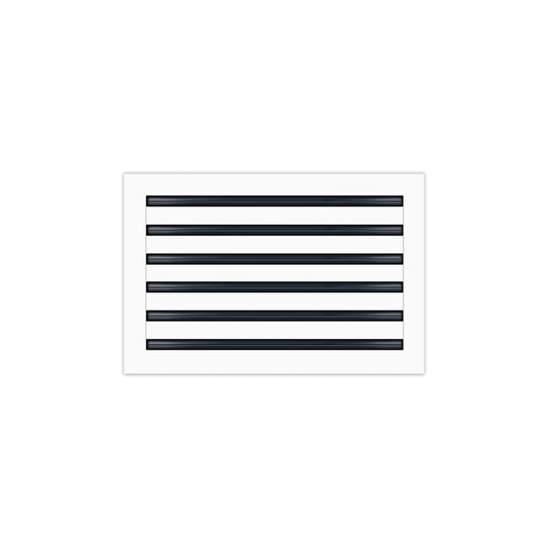 Side of 18x12 Modern Air Vent Cover White - 18x12 Standard Linear Slot Diffuser White - Texas Buildmart