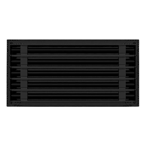 Back of 20x10 Modern Air Vent Cover Black - 20x10 Standard Linear Slot Diffuser Black - Texas Buildmart