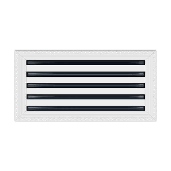 BUILDMART - 20x10 MUD-IN Air Vent Cover - Drywall Mud-in White Air Vent - Mud Linear Slot Diffuser - Register Grille for Ceiling and Walls - Texas Buildmart