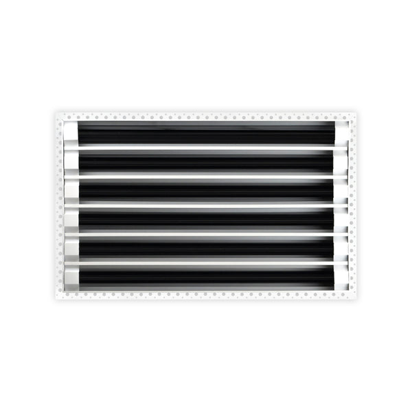 BUILDMART - 20x12 MUD-IN Air Vent Cover - Drywall Mud-in White Air Vent - Mud Linear Slot Diffuser - Register Grille for Ceiling and Walls - Texas Buildmart