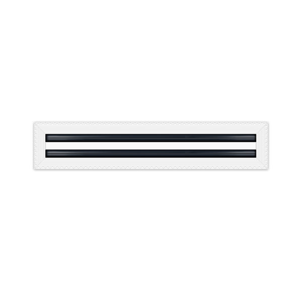 BUILDMART - 20x4 MUD-IN Air Vent Cover - Drywall Mud-in White Air Vent - Mud Linear Slot Diffuser - Register Grille for Ceiling and Walls - Texas Buildmart
