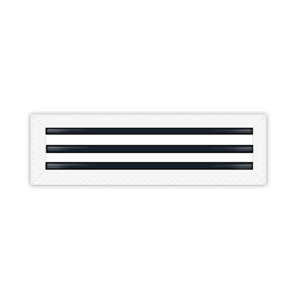 BUILDMART - 20x6 MUD-IN Air Vent Cover - Drywall Mud-in White Air Vent - Mud Linear Slot Diffuser - Register Grille for Ceiling and Walls - Texas Buildmart