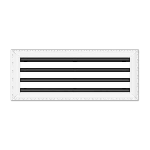 BUILDMART - 20x8 MUD-IN Air Vent Cover - Drywall Mud-in White Air Vent - Mud Linear Slot Diffuser - Register Grille for Ceiling and Walls - Texas Buildmart