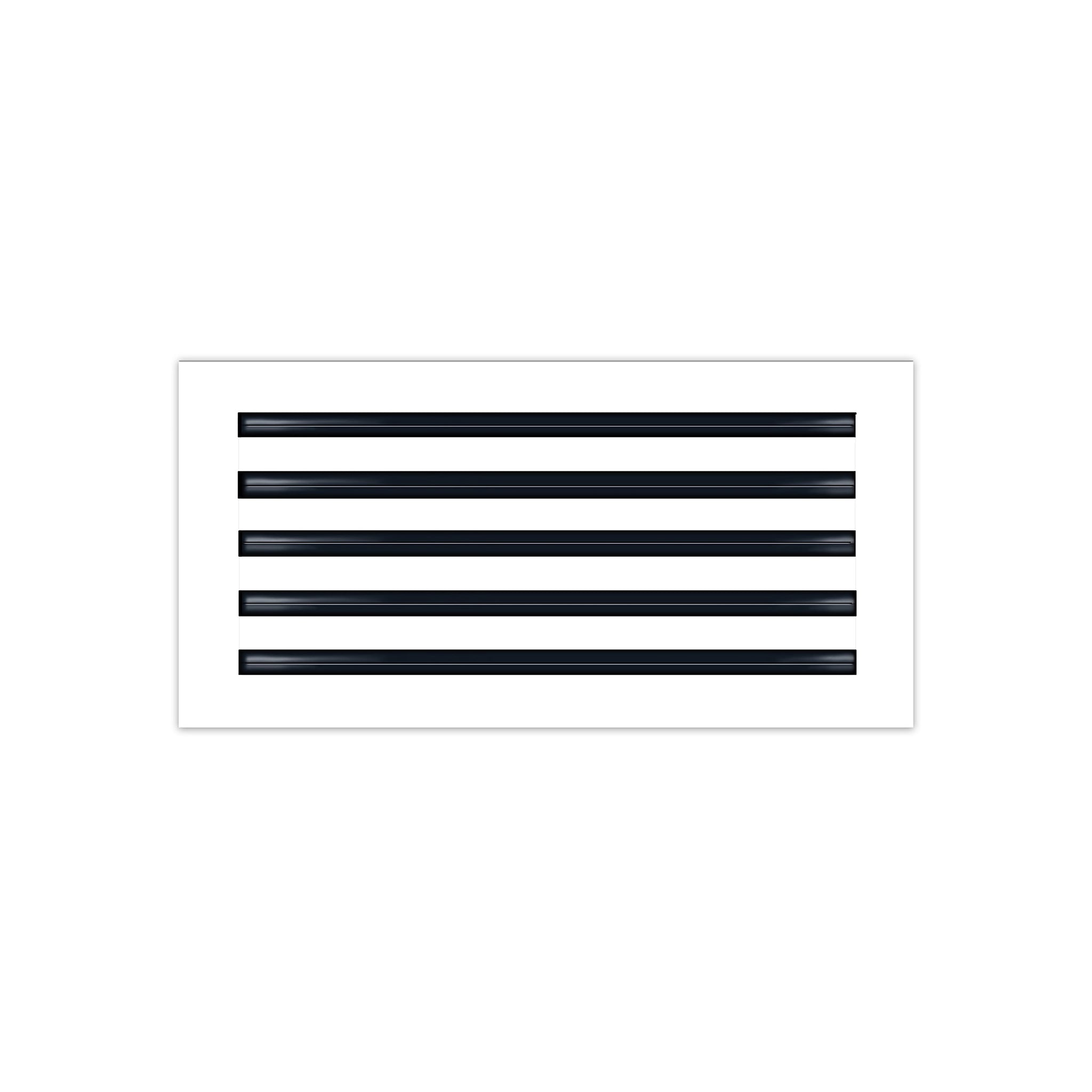 Side of 20x10 Modern Air Vent Cover White - 20x10 Standard Linear Slot Diffuser White - Texas Buildmart