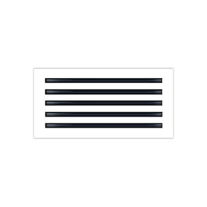 Side of 20x10 Modern Air Vent Cover White - 20x10 Standard Linear Slot Diffuser White - Texas Buildmart
