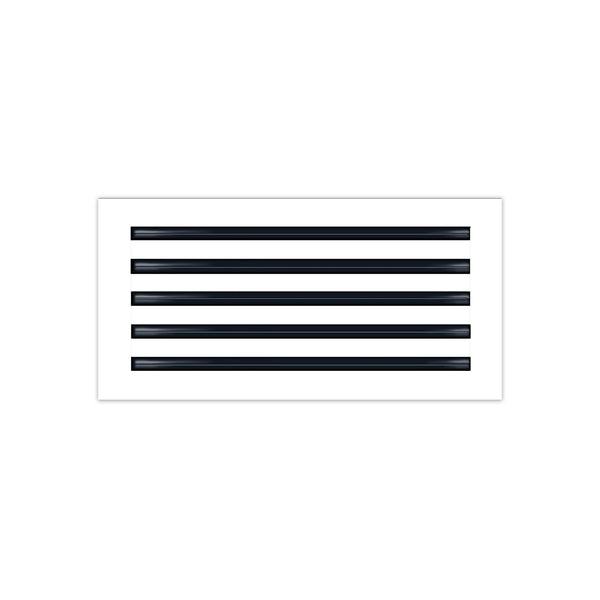 Side of 20x10 Modern Air Vent Cover White - 20x10 Standard Linear Slot Diffuser White - Texas Buildmart