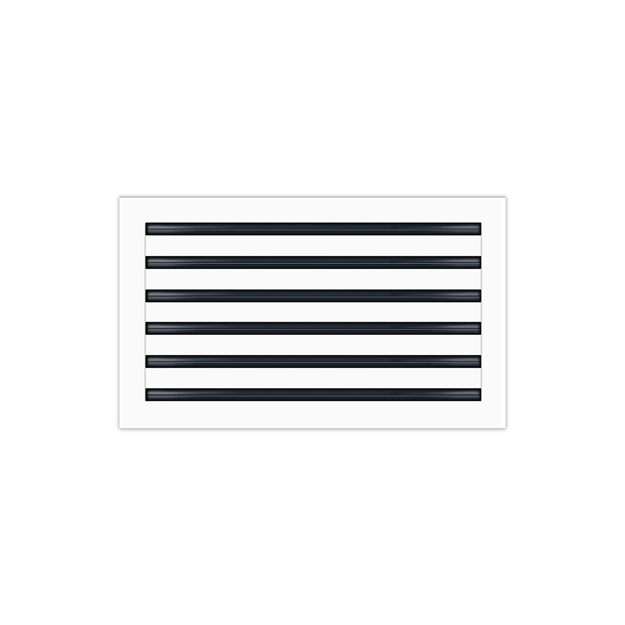 Side of 20x12 Modern Air Vent Cover White - 20x12 Standard Linear Slot Diffuser White - Texas Buildmart
